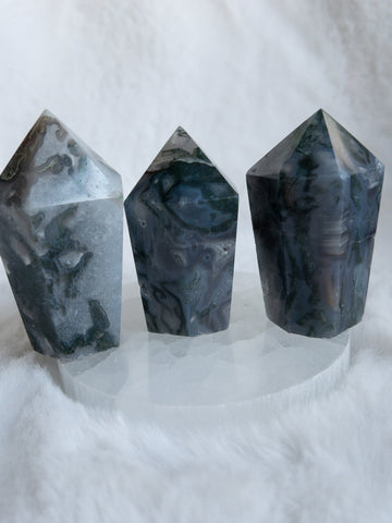 Moss agate cupcake