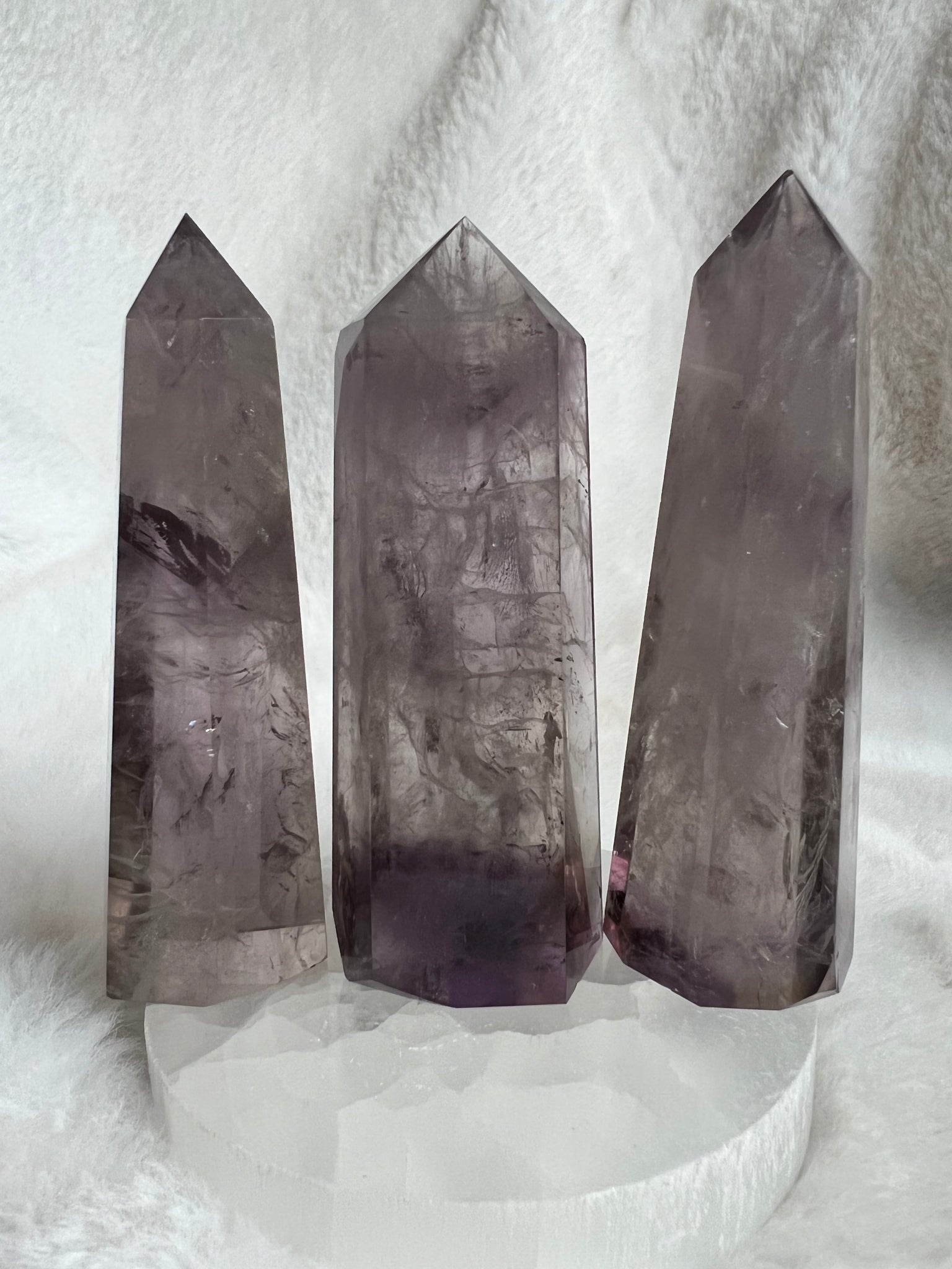Amethyst Smokey quartz towers
