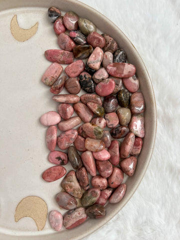 Rhodonite tumbles