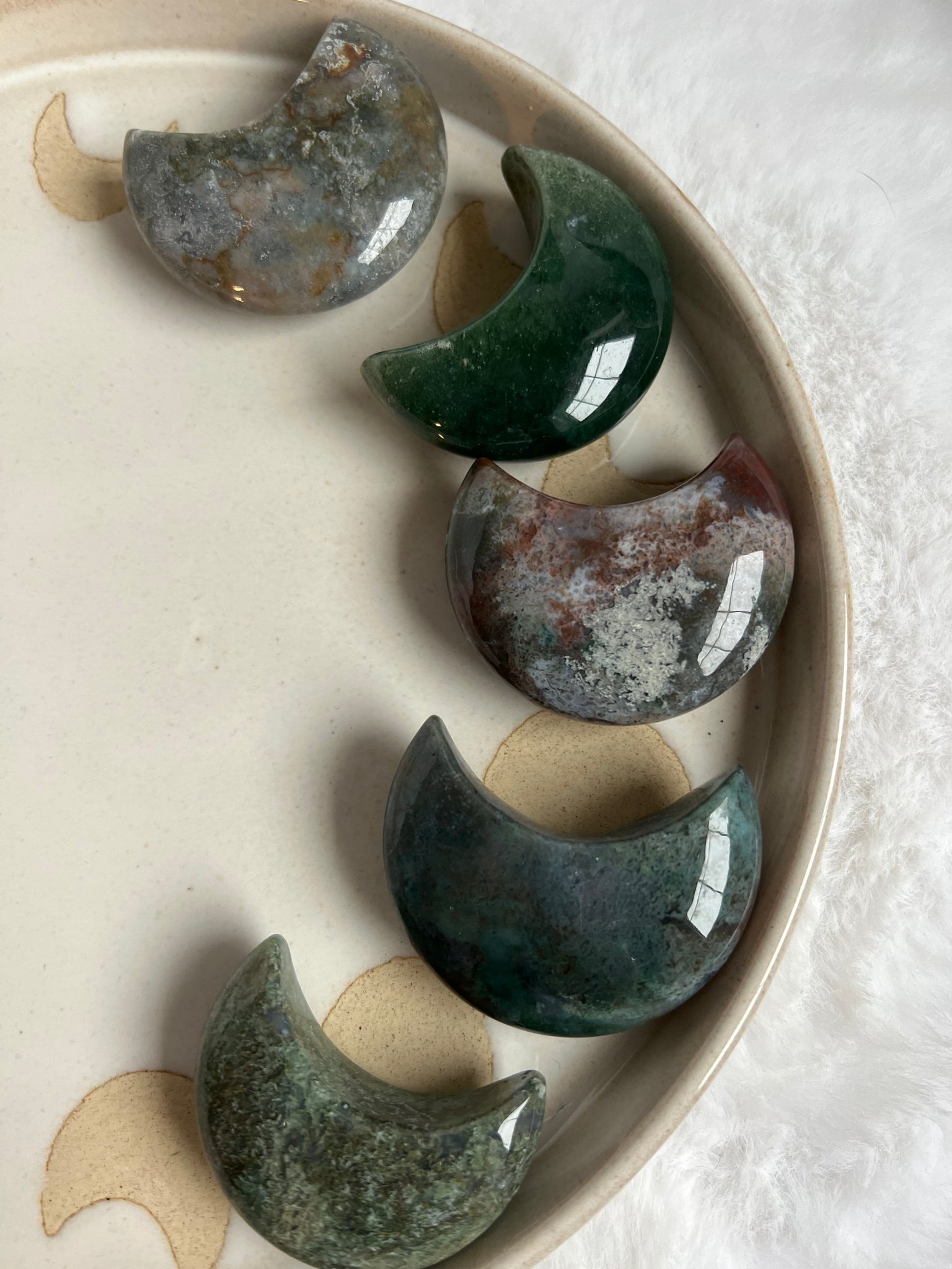 Moss agate moon