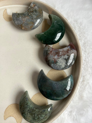 Moss agate moon