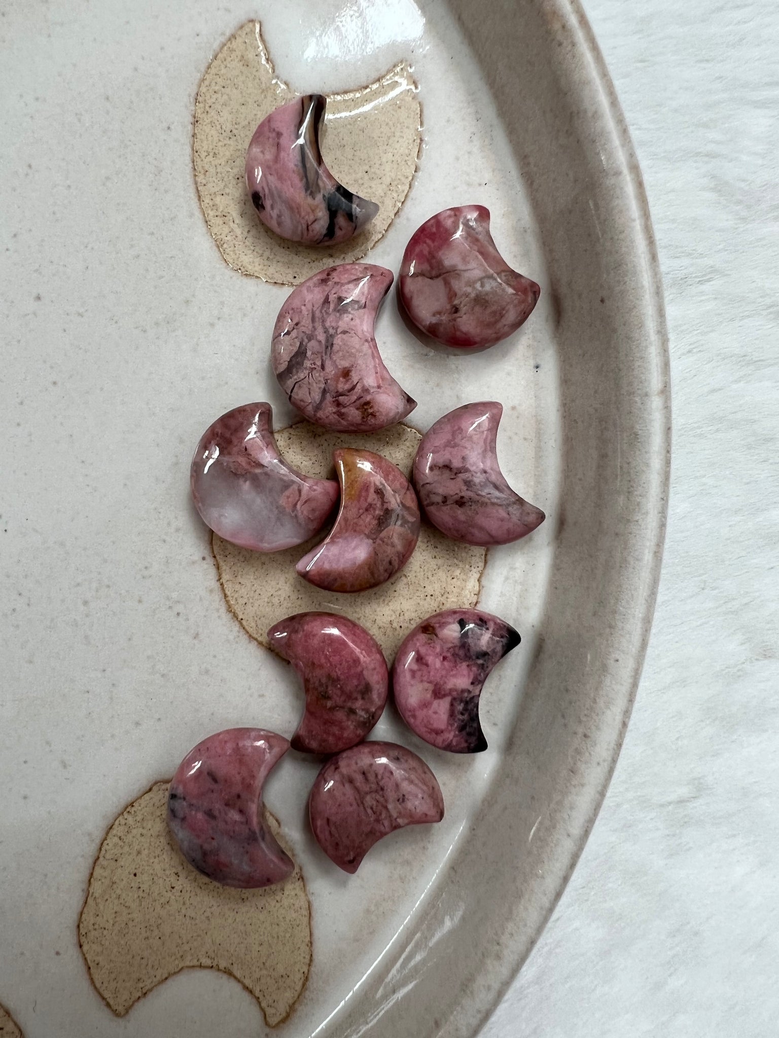 Rhodonite mini moon