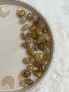 Golden rutile quartz tumble