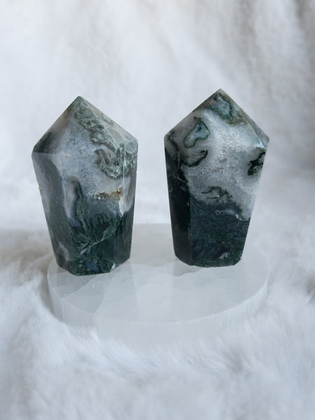 Moss agate cupcake