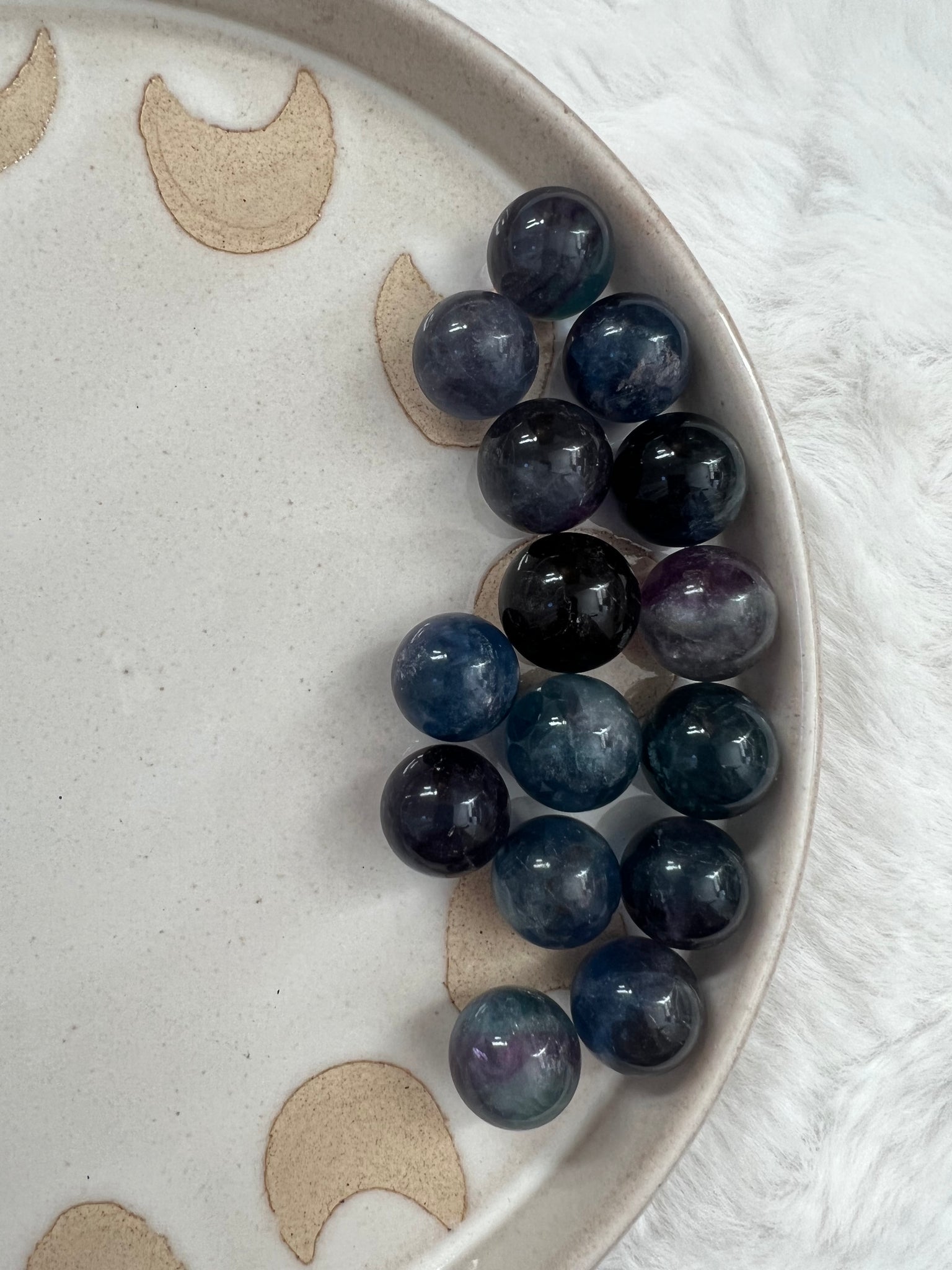 Blue fluorite mini sphere