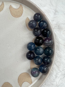 Blue fluorite mini sphere
