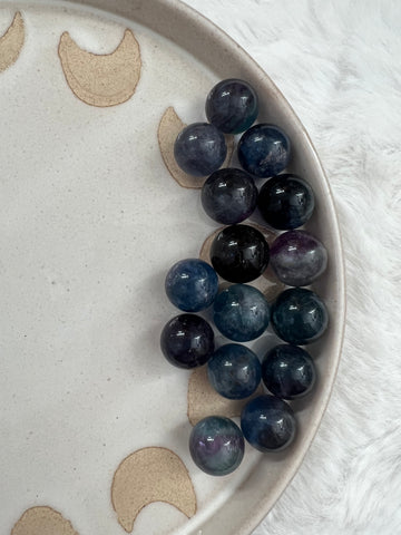 Blue fluorite mini sphere
