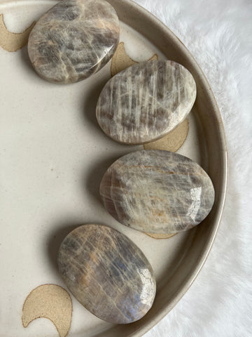 Sunstone Moonstone palm stone