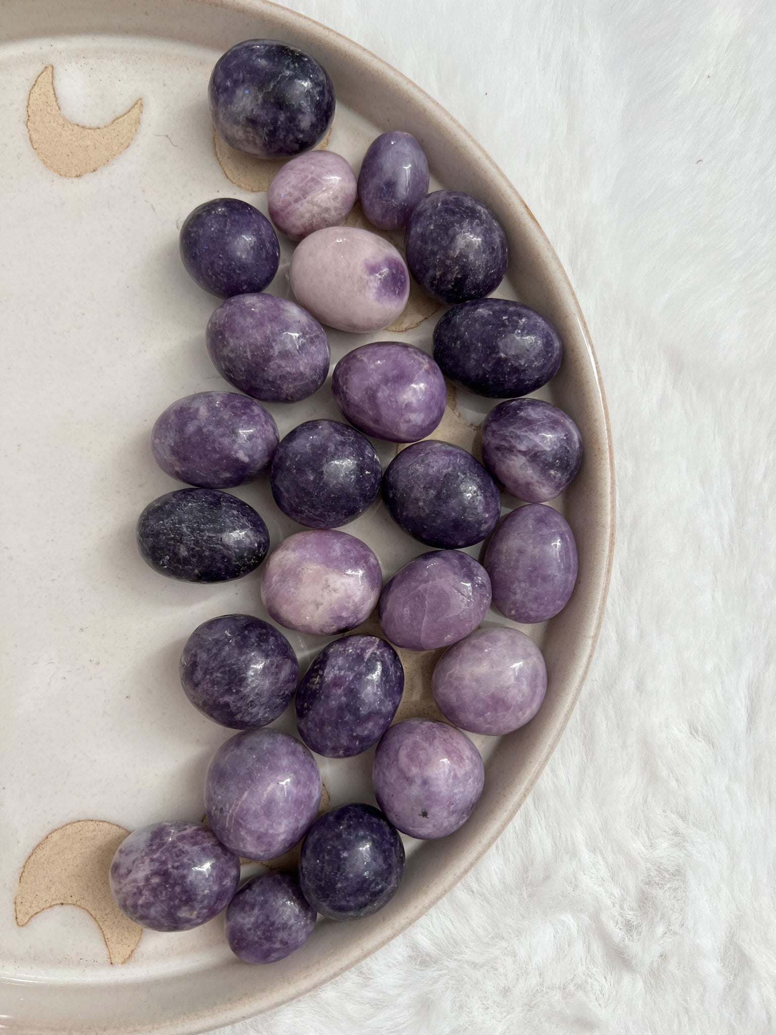 Lepidolite tumbles