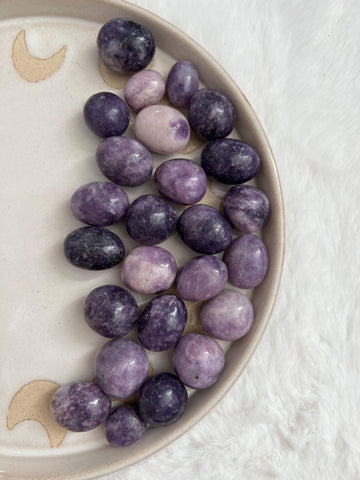 Lepidolite tumbles