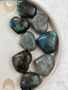 Labradorite hearts