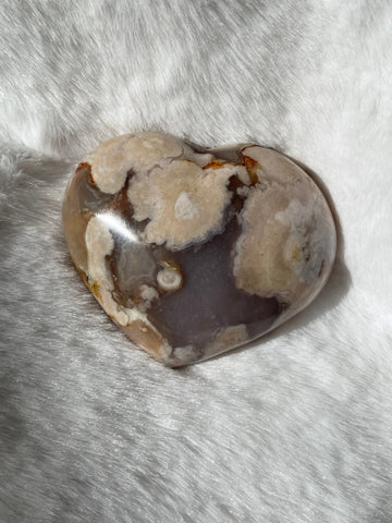 Flower agate hearts