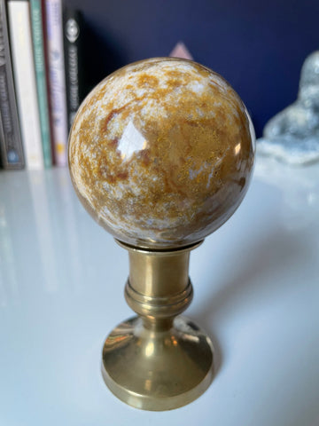 Stunning ocean Jasper sphere