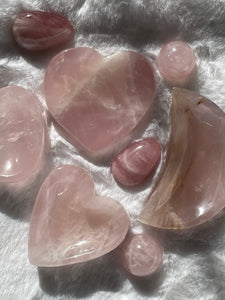 Rose quartz trinket dish