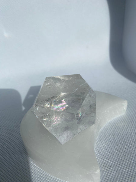 High grade Clear quartz freeform with rainbows