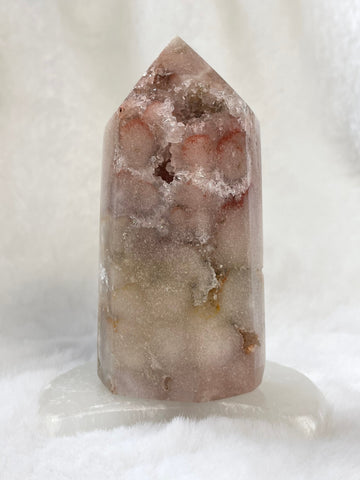 Stunning Large pink amethyst tower