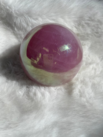 Aura Rose Quartz sphere