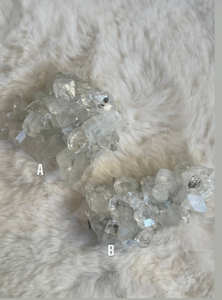 Diamond Apophyllite clusters