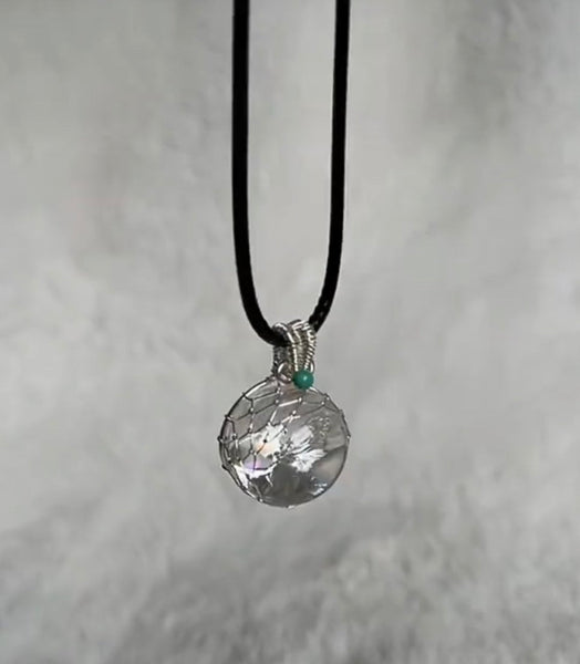 Clear quartz Crystal ball pendants