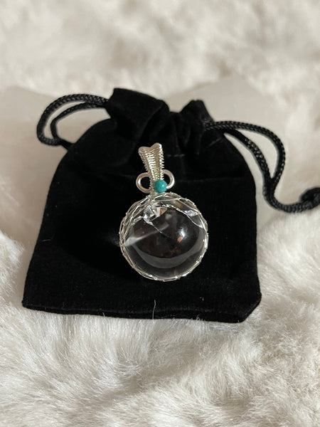 Clear quartz Crystal ball pendants
