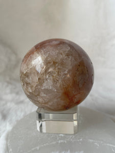 Flower agate sphere