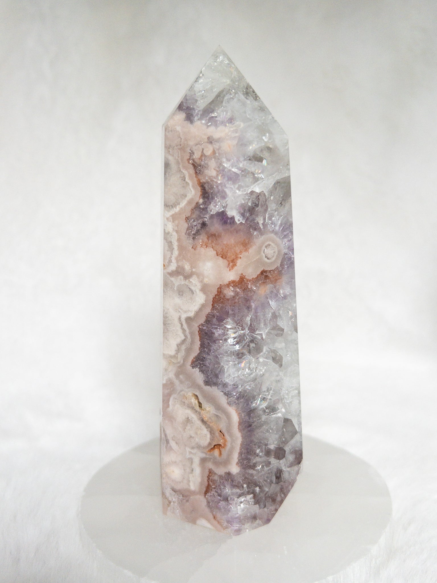 Amethyst flower agate tower
