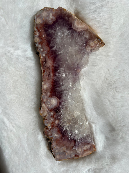 Amethyst flower agate slab
