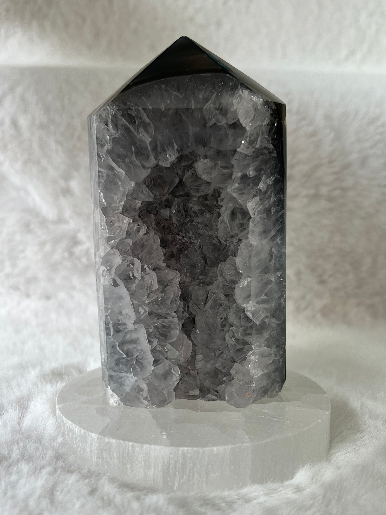 Agate druzy towers