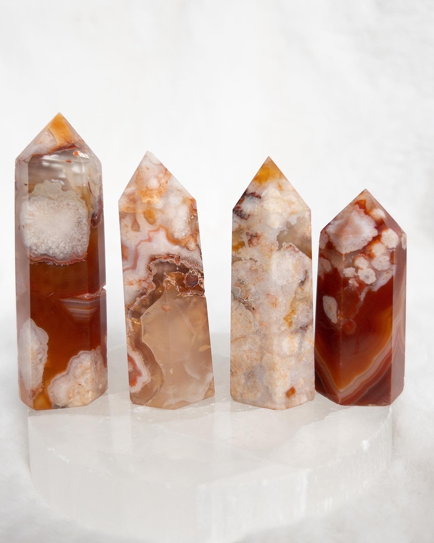 Flower agate with carnelian