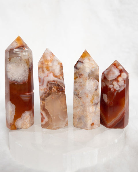 Flower agate with carnelian
