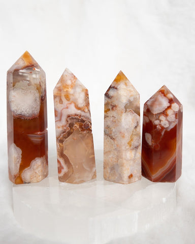 Flower agate with carnelian