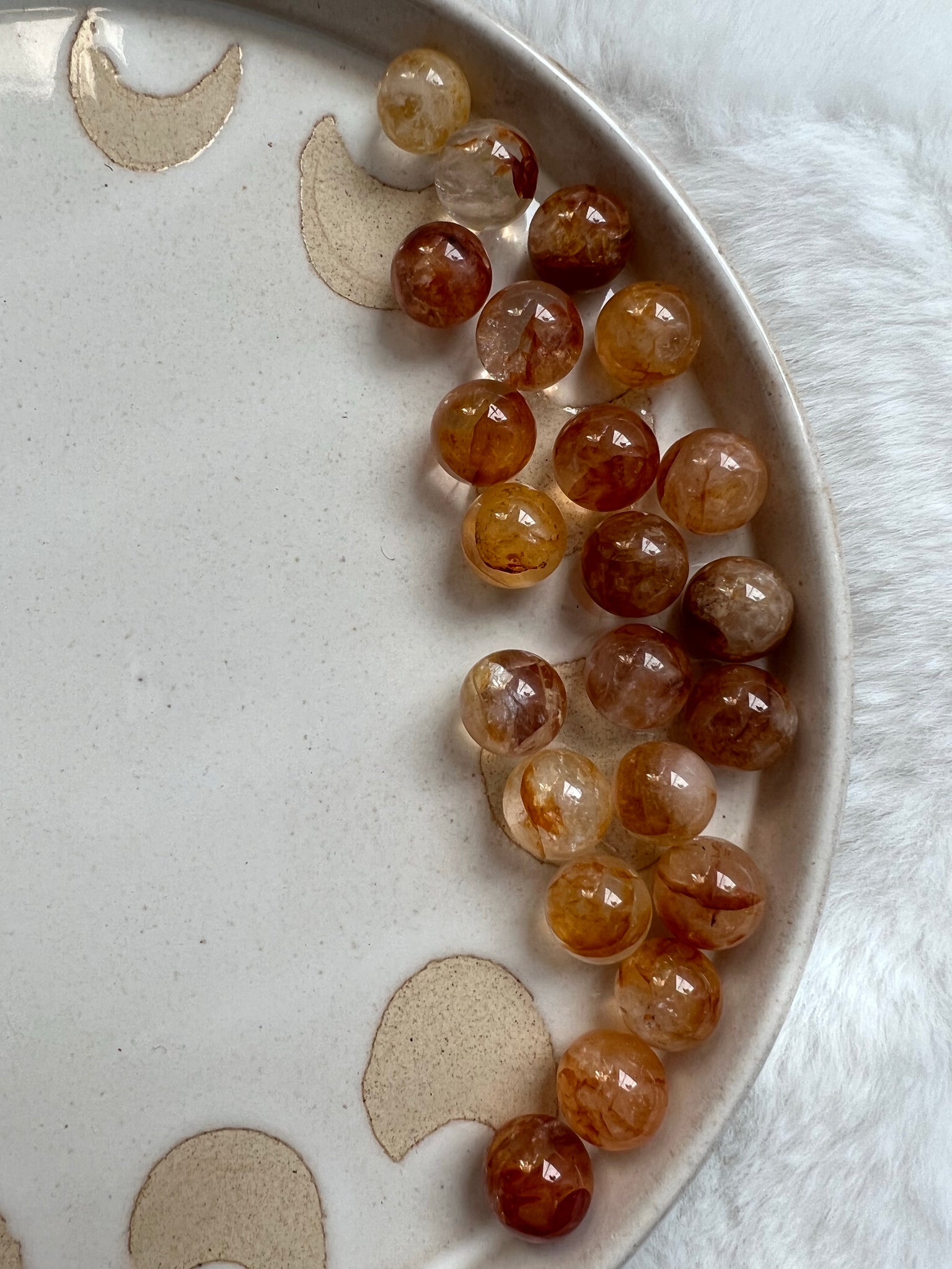 Fire quartz mini sphere