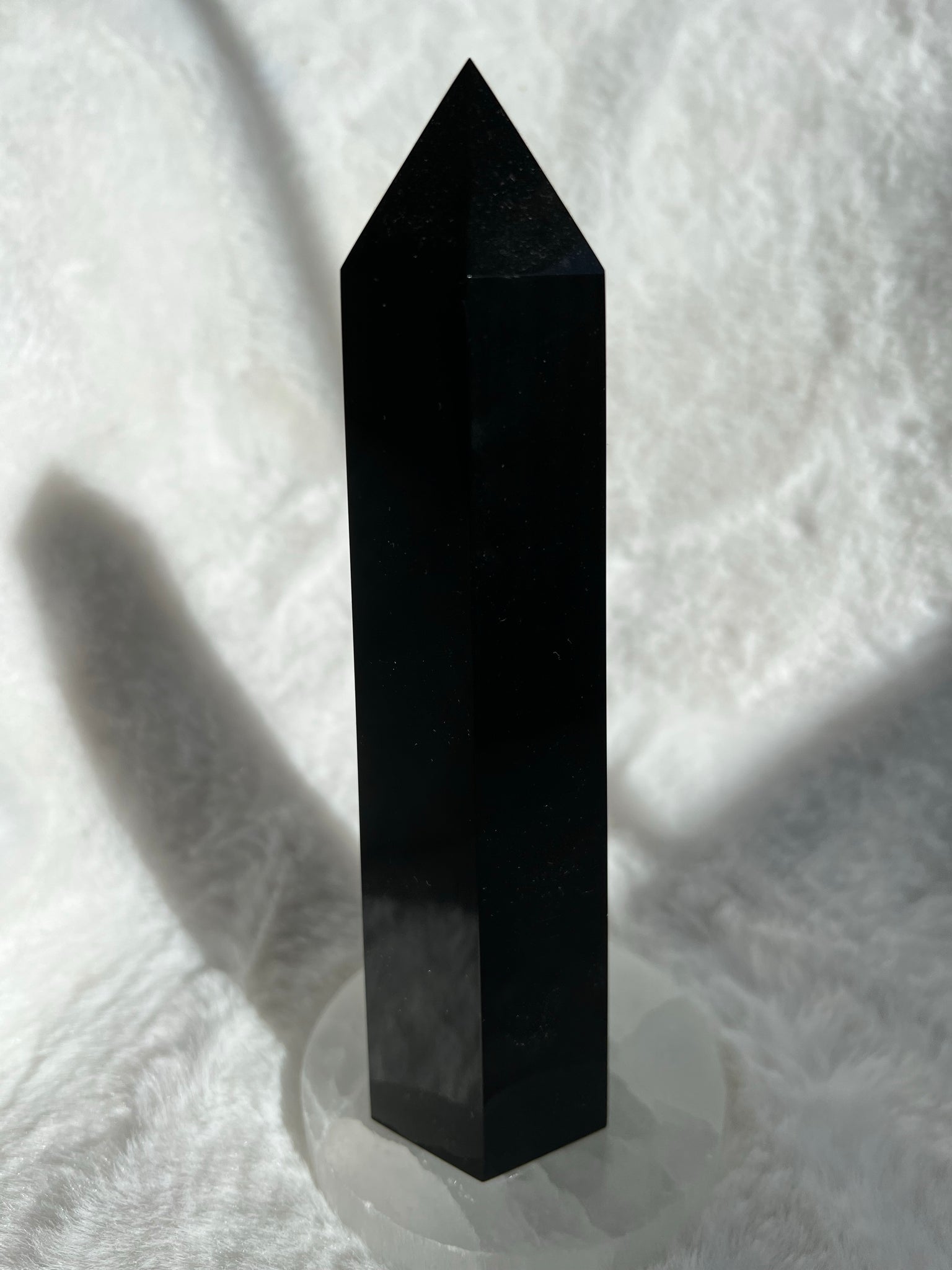 Large black obsidian towers