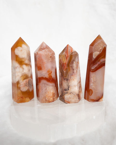 Flower agate with carnelian