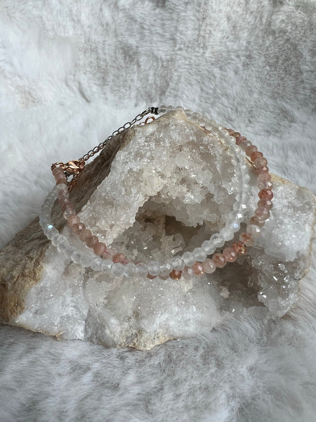 Dainty crystal bracelets