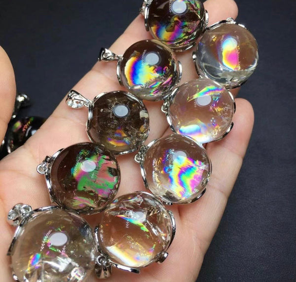 Clear quartz Crystal ball pendants